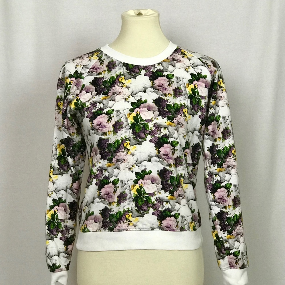 Msgm floral sweatshirt top, size S